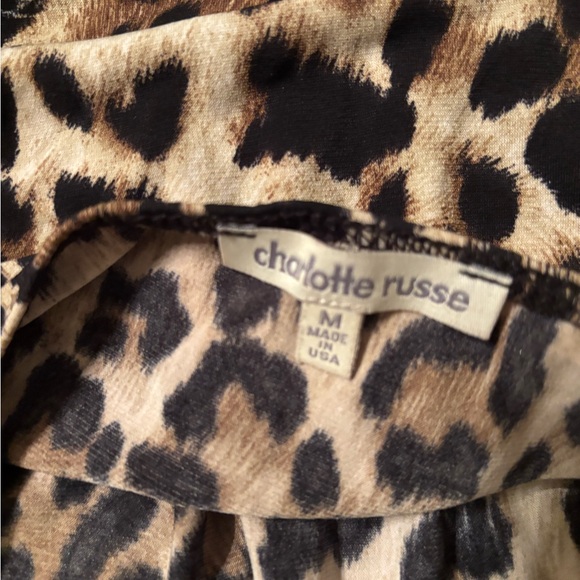 Charlotte Russe Leopard Print Wide-Leg Pants - Picture 5 of 7